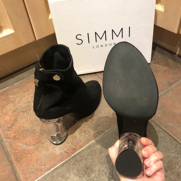 Simmi London Perspex Booties - Picture 2 of 2